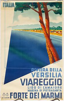Mario Puppo, 'Italia, Riviera della Versilia, Viareggio, Lido di Camaiore, Marina di Pietrasanta, Forte dei Marmi'.