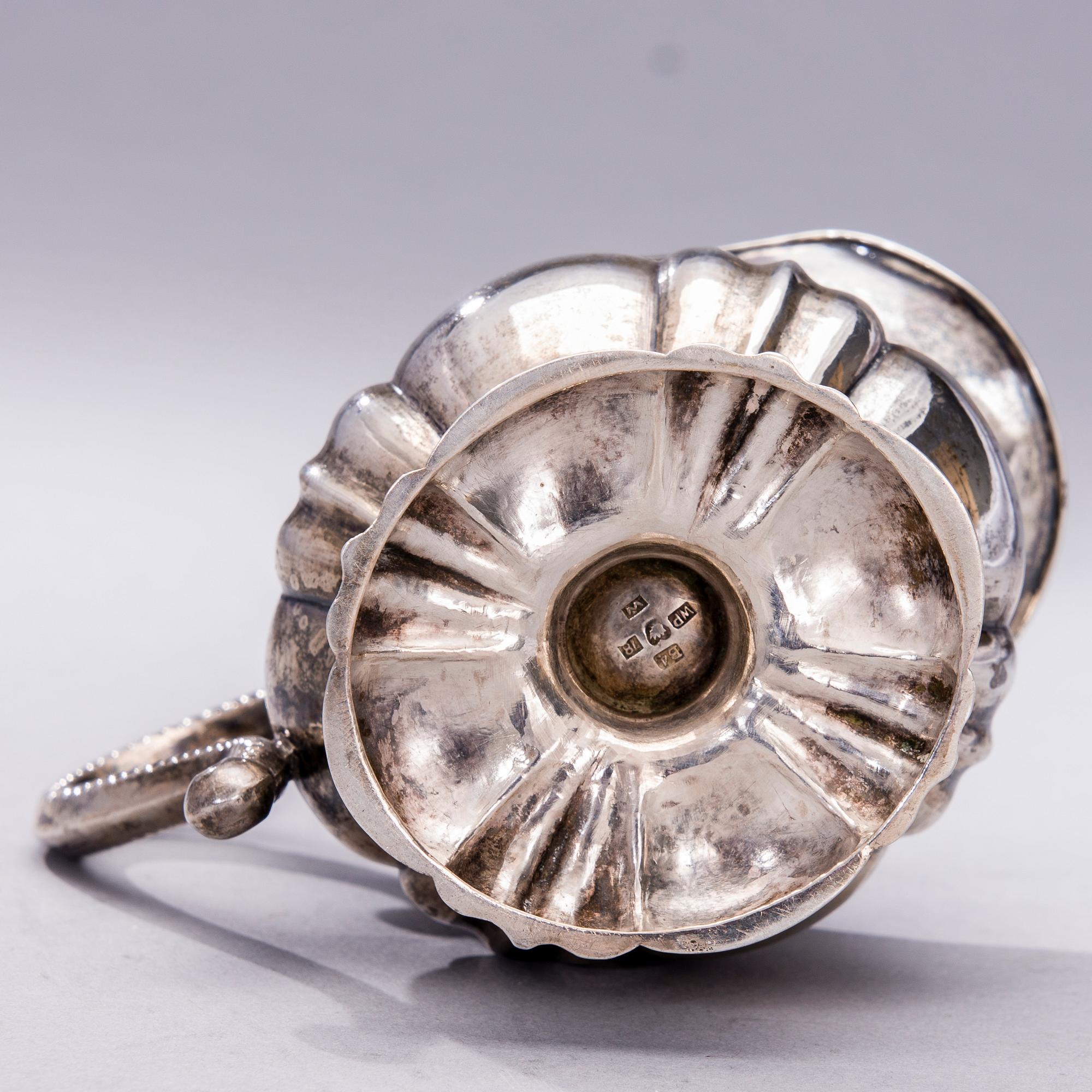 GRÄDDSNÄCKA, silver, Wilhelm Porthan (1872-1913), Viborg 1883. Vikt 113,6 g.
