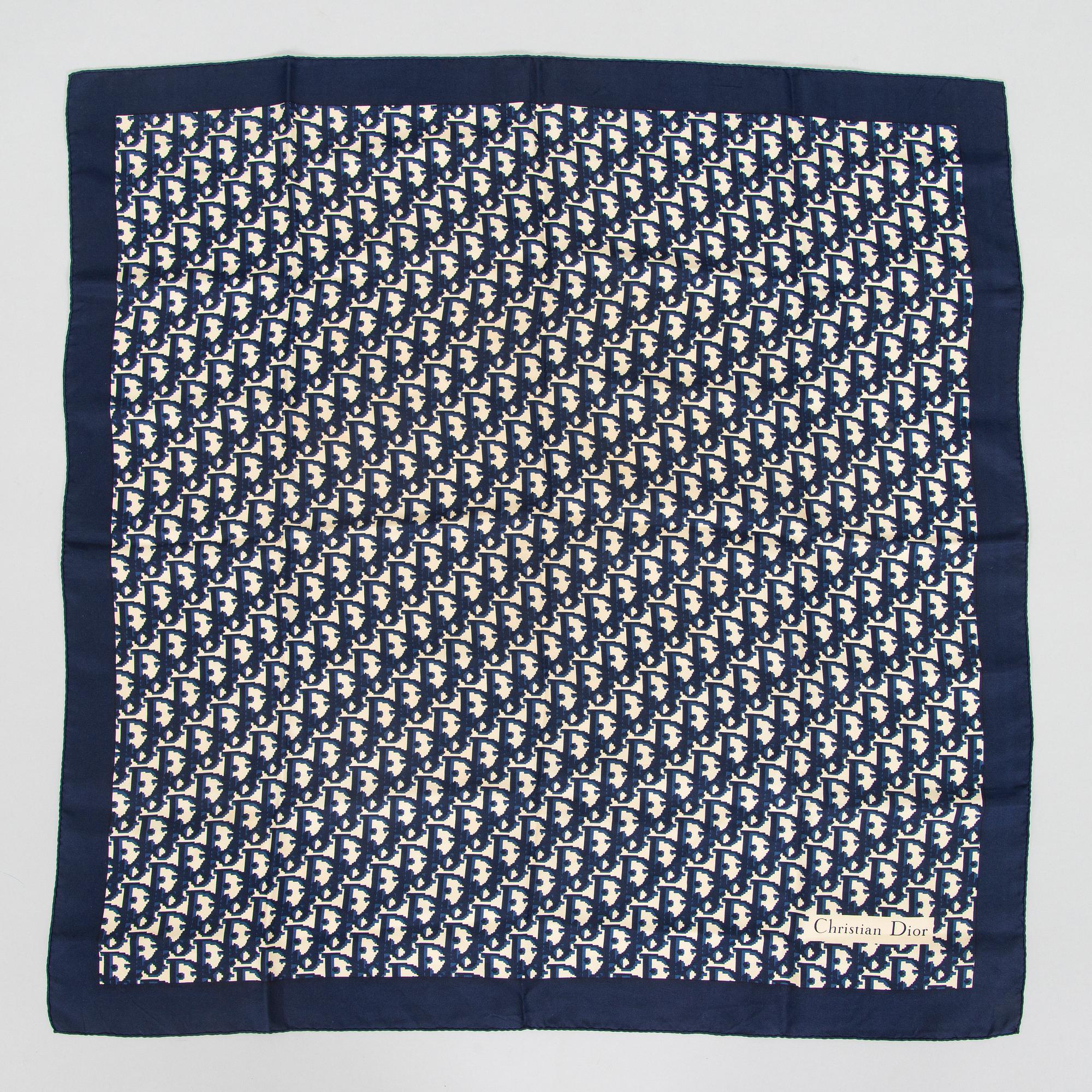 Christian Dior, two silk scarves.