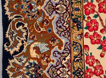 A rug, old Esfahan, figural, ca 233,5 x 156,5 cm.