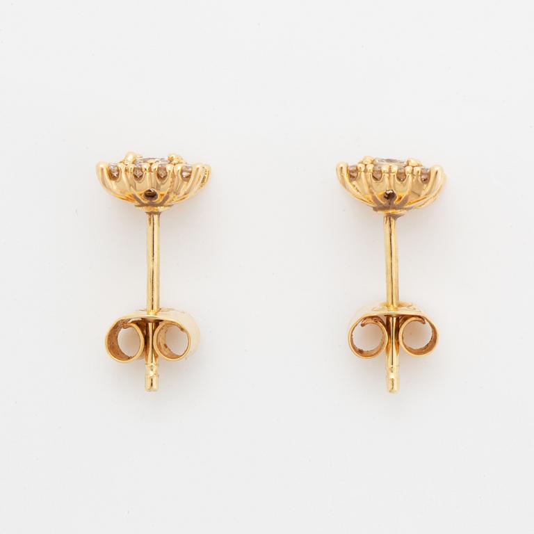 Diamond earrings.