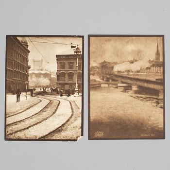 HENRY B. GOODWIN, Two photo gravures from the book Vårt vackra Stockholm signed in the negative.