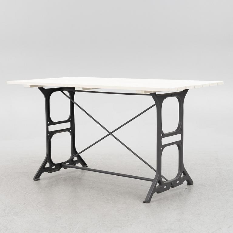 A contemporary garden table.