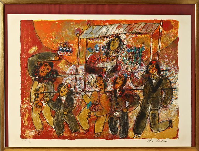 THEO TOBIASSE, färglitografi, sign samt nr E.A 7/30.