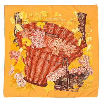 HERMÈS, a silk scarf, "Vendanges".