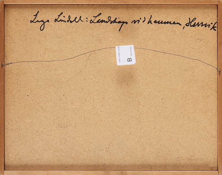 Lage Lindell, "Landskap i hamnen, Herrvik".