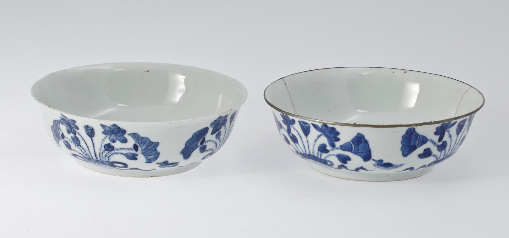 SKÅLAR, 2 st, porslin, Kina 1800-tal.