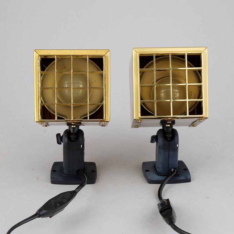 Two brass table lamps, Elidus, 1960's/70's.