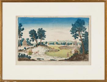 AN ENGRAVING, late 1700s/ early 1800s.