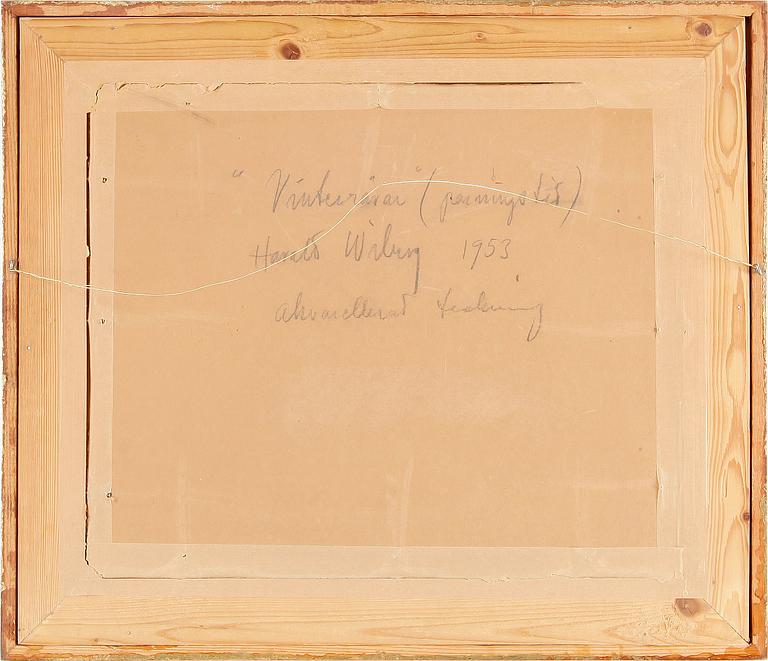 HARALD WIBERG, blandteknik, signerad o daterad 1953 a tergo.