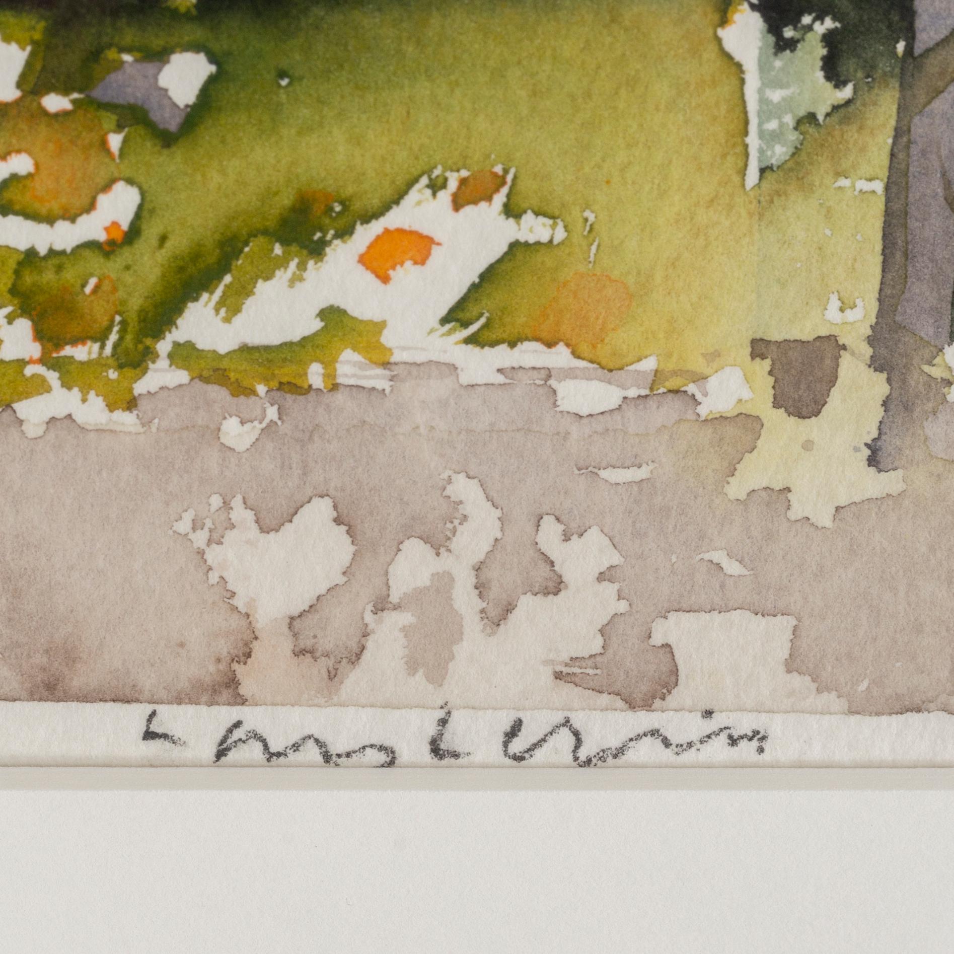 LARS LERIN, watercolor, signed.