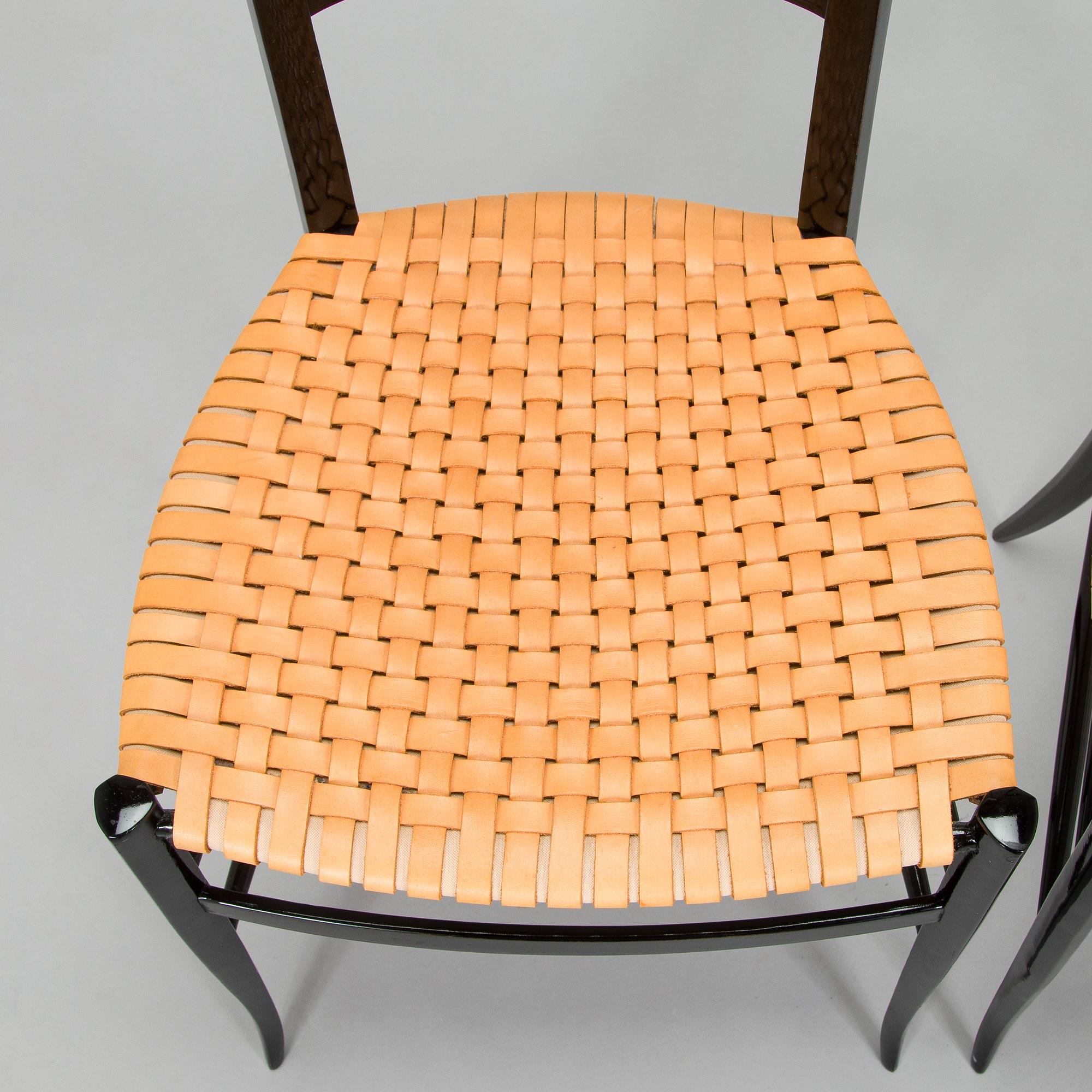 A pair of 1950's chairs in Chiavari-style, Italy.
