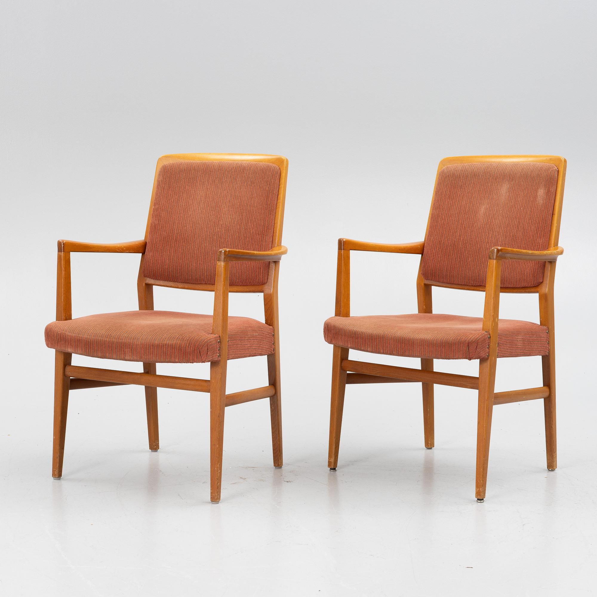 David Rosén, a pair of model 562-317 armchairs, Nordiska Kompaniet, 1959.
