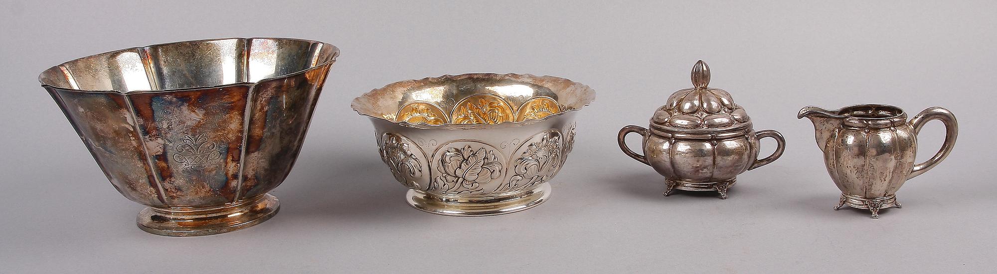 PARTI SILVER, 7 delar, bl a MGAB, 1900-tal.