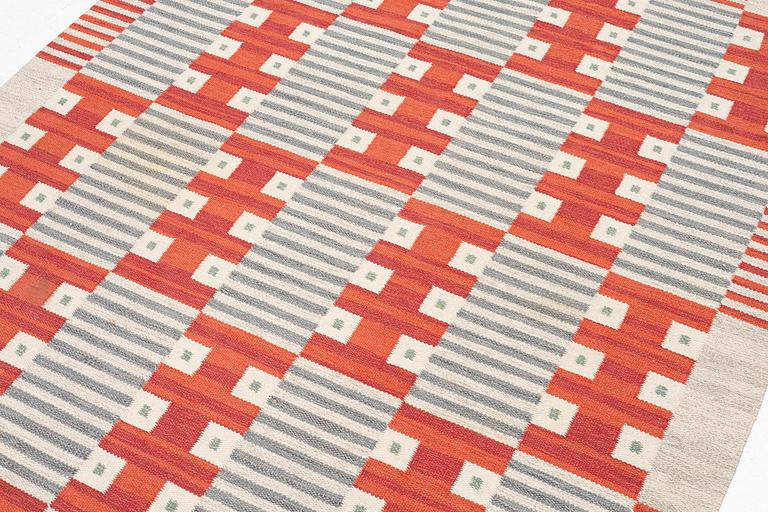Kerstin Bergman Mauritzson, a flat weave carpet, c. 295 x 204 cm, signed KLH KB.