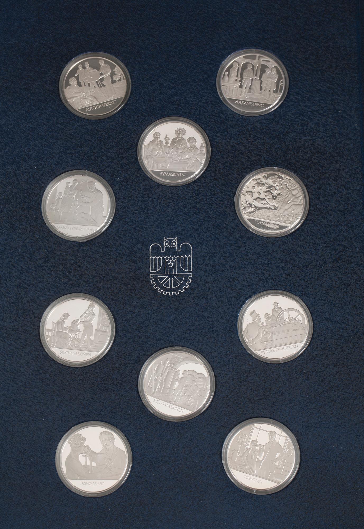 SAMLARMYNT, sterlingsilver, 100 st. Franklin Mint.