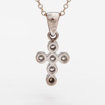 RISTI/RIIPUS, 18K valkokultaa, timantteja n. 0.18 ct yht. A Tillander, Helsinki.