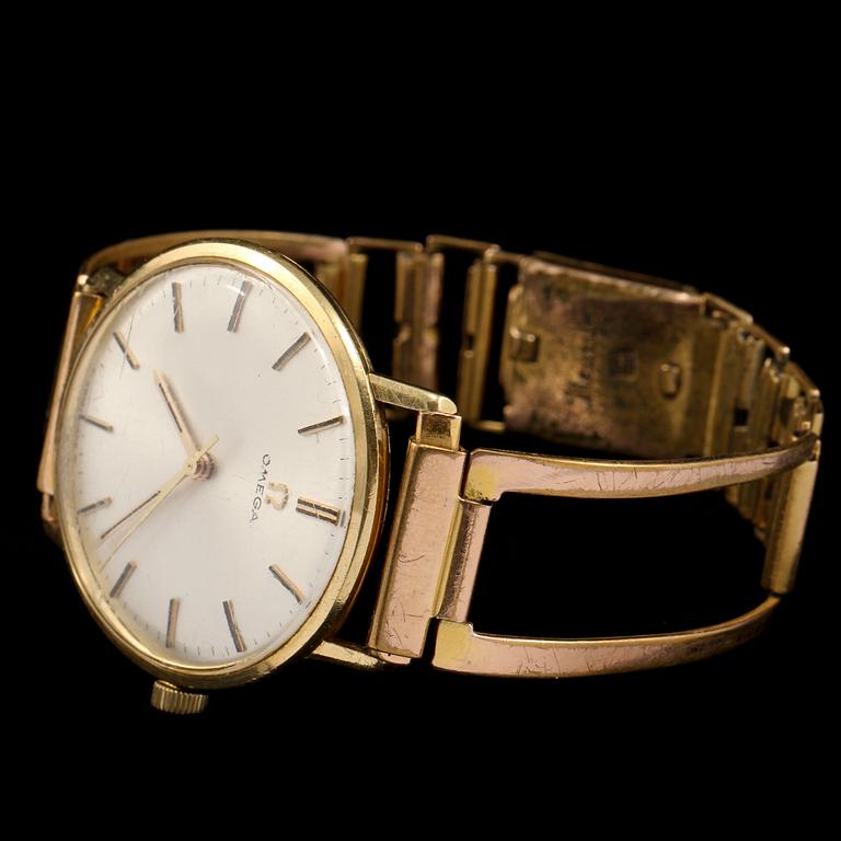 ARMBANDSUR, 18k guld, Omega, 1960-tal.