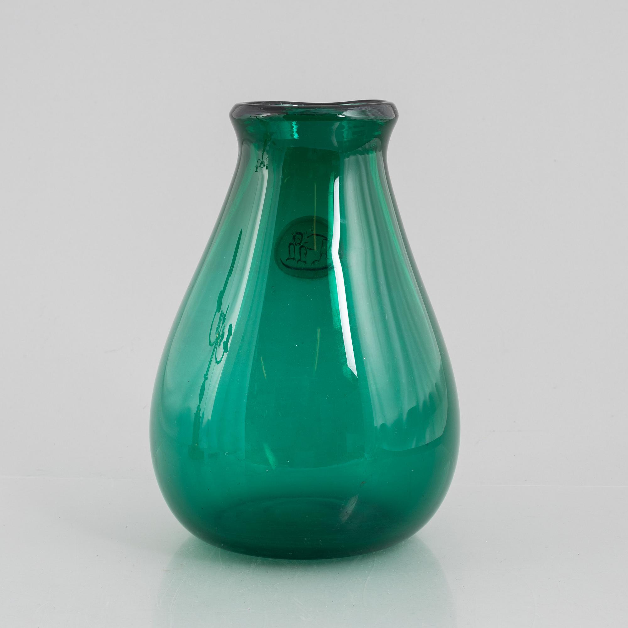 Erik Höglund, vase, glass, Boda, 1957.