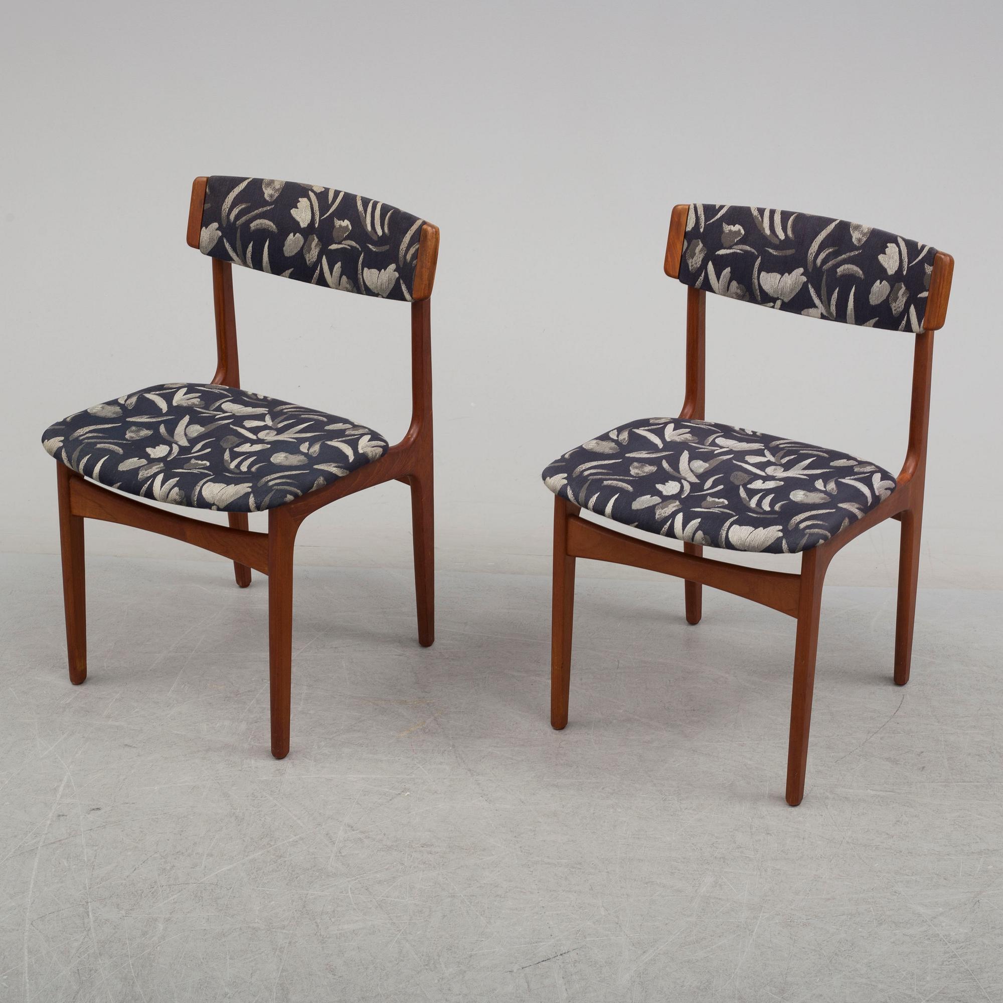 STOLAR, 5 st, Thorsø Stole- och Møbelfabrik, Danmark, 1900-talets andra hälft.