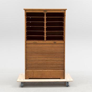 A German oak filing cabinet, first half of the 20th century.