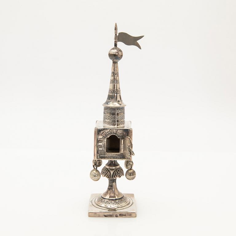 Spice tower, Judaica, silver, 19th century.