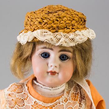 A bisque headed doll 949 by Simon & Halbig, Germany, late 19th century.