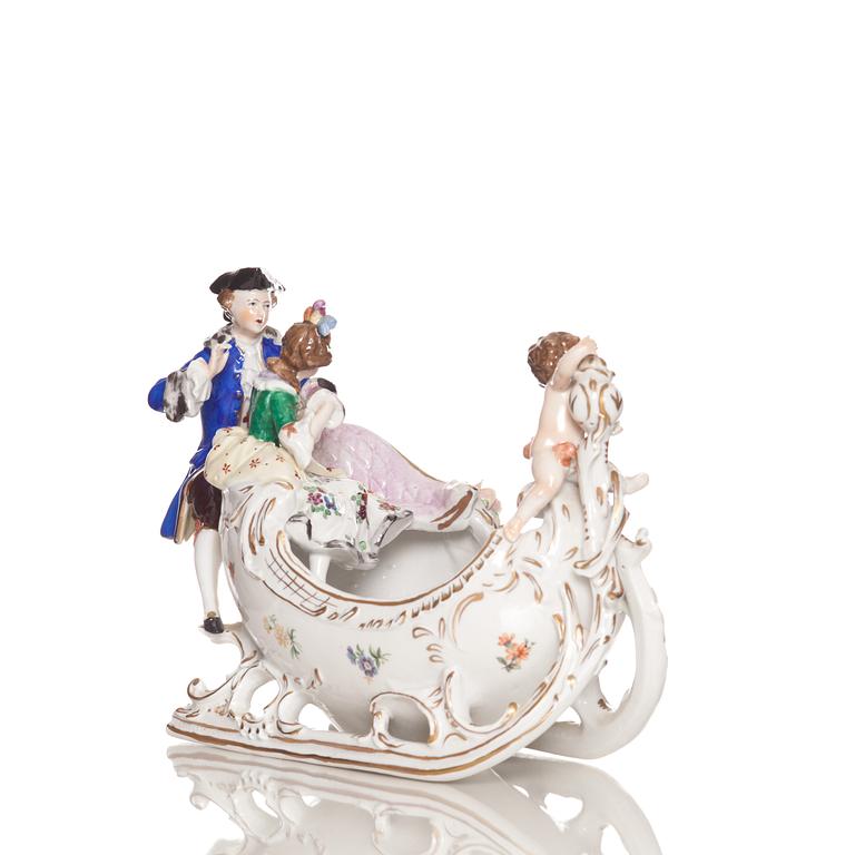 FIGURGRUPP, porslin, rokoko-stil, 1900-tal.