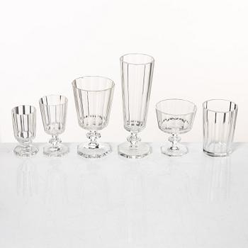 Elis Bergh, a 65-piece 'Karlberg' glass service, Kosta.