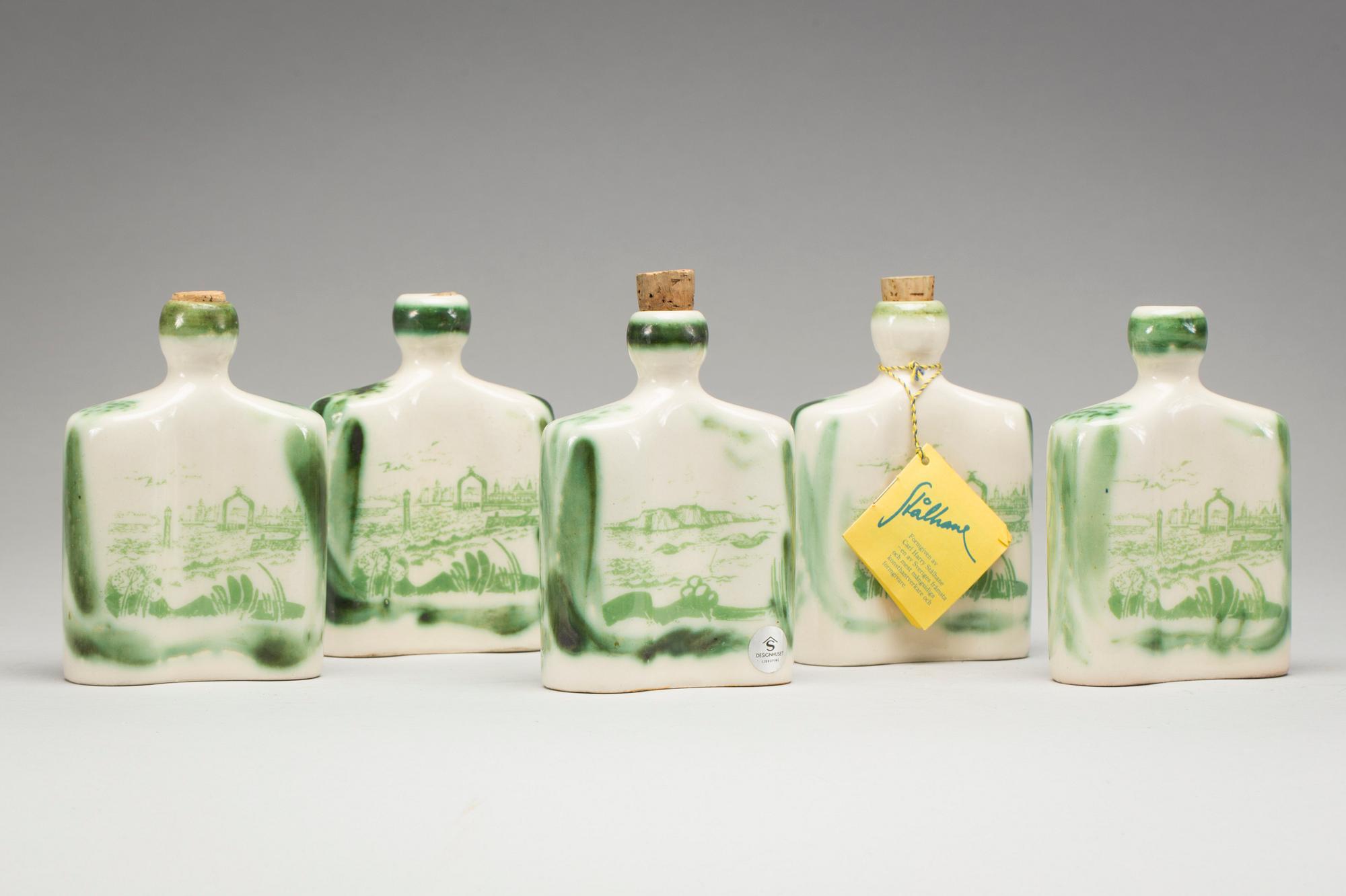 ASKFAT 3 stycken samt PLUNTOR 5 stycken, CH Stålhane.