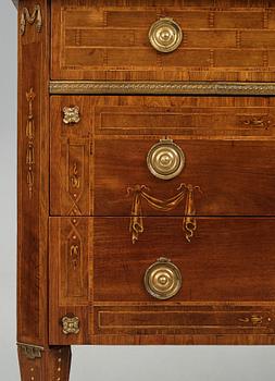 A Gustavian late 18th century commode by N P Stenström (master in Stockholm 1781-1790), not signed.