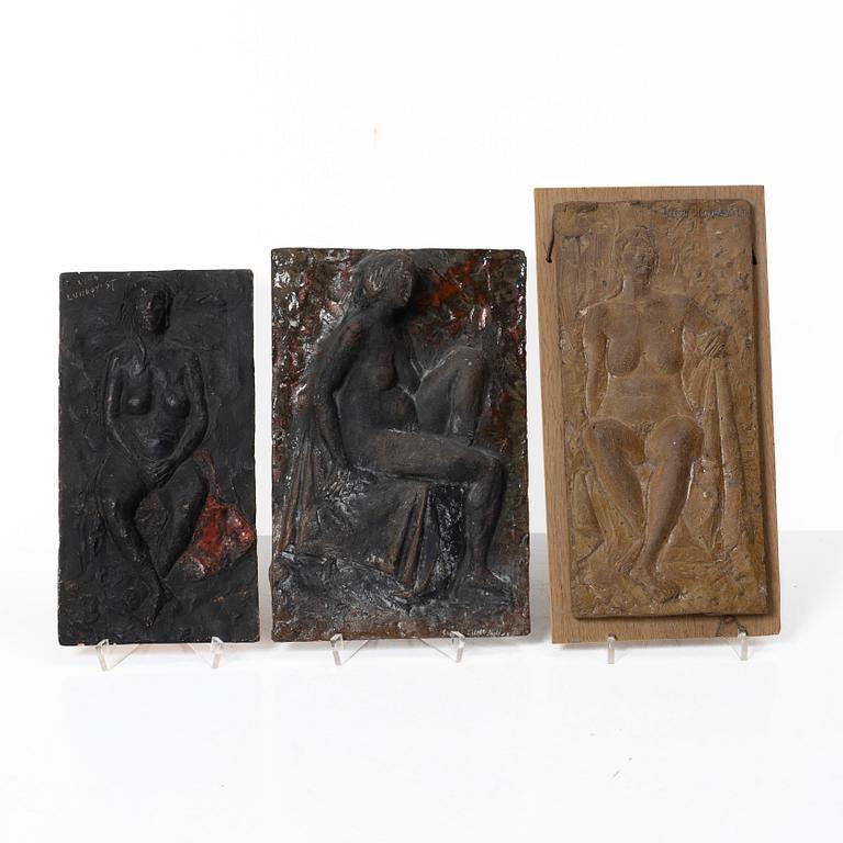 Sven Lundqvist, three reliefs.