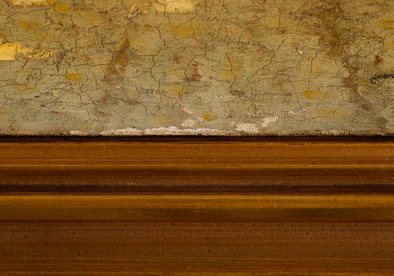 OKÄND KONSTNÄR, olja på duk, monogramsignerad MV, 1800-tal.