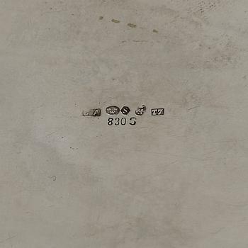 Claes E Andren, kaffeservis, 3 delar, silver. Göteborg 1921.