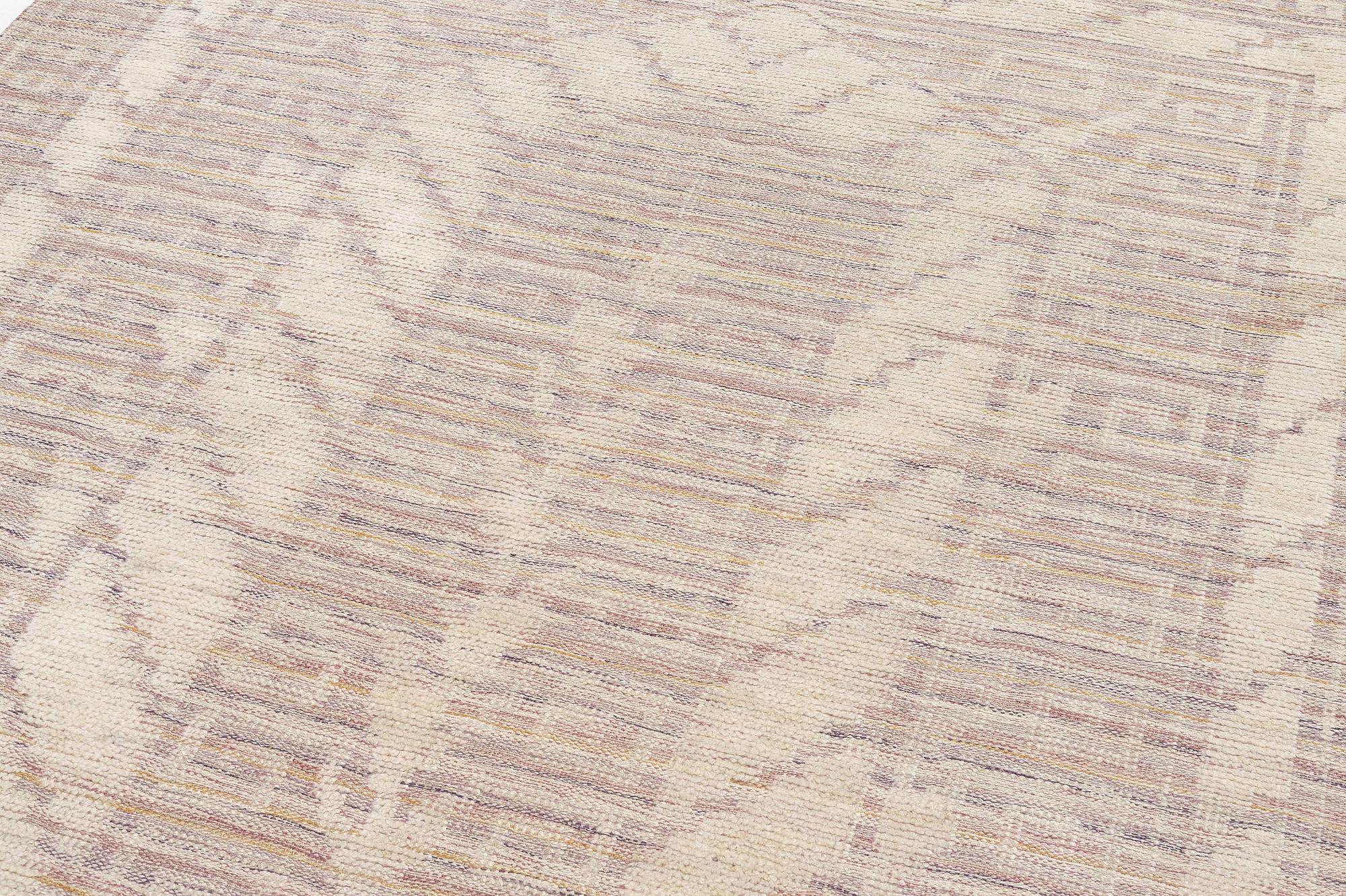 Märta Måås-Fjetterström, matta, 'Vita spetsporten' (variant), knotted pile in relief, c. 303 x 210 cm, signerad MMF.
