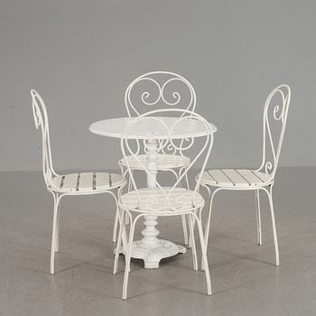 TRÄDGÅRDSMÖBEL, 5 delar, 1900-tal.