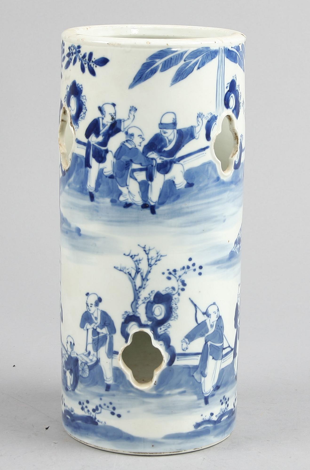 PERUKSTOCK, porslin, Qing dynastin, Kina, 1800/1900-tal.