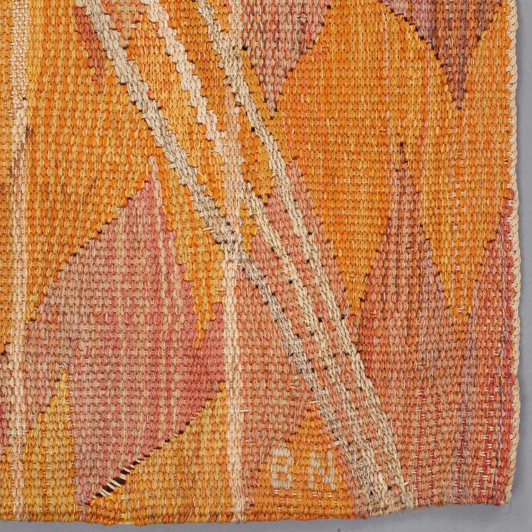 Barbro Nilsson, VÄVD TAPET, "Linjenät - Elektriska linjenätet", gobelängvariant, ca 244,5 x 109,5 cm, signerad AB MMF BN.
