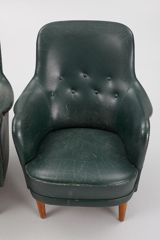 Carl Malmsten, armchairs, a pair, "Hemmakväll", OH Sjögren.