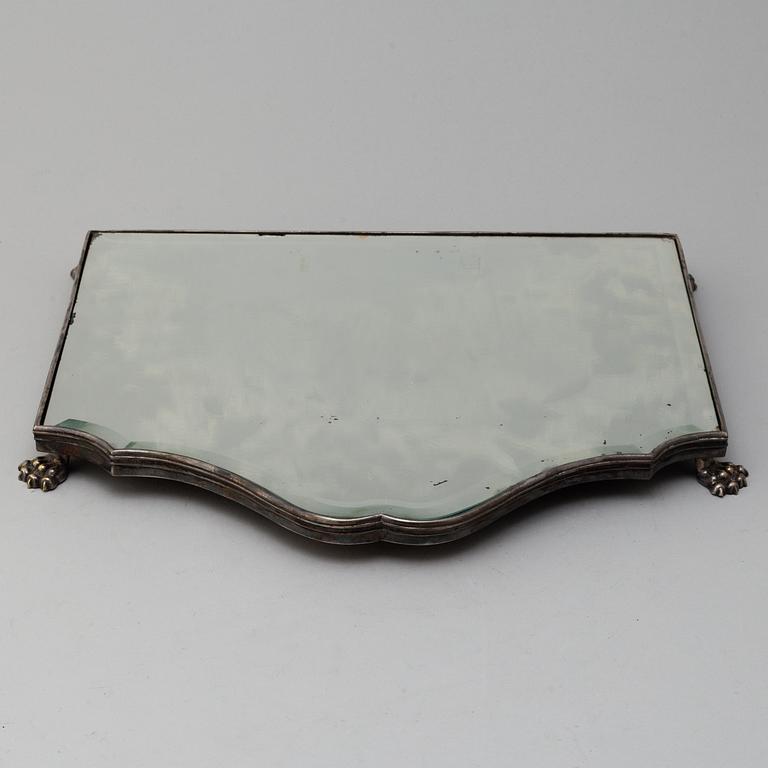 BORDSPLATEAU, del av, argent haché, rokoko, 1700-talets andra hälft.