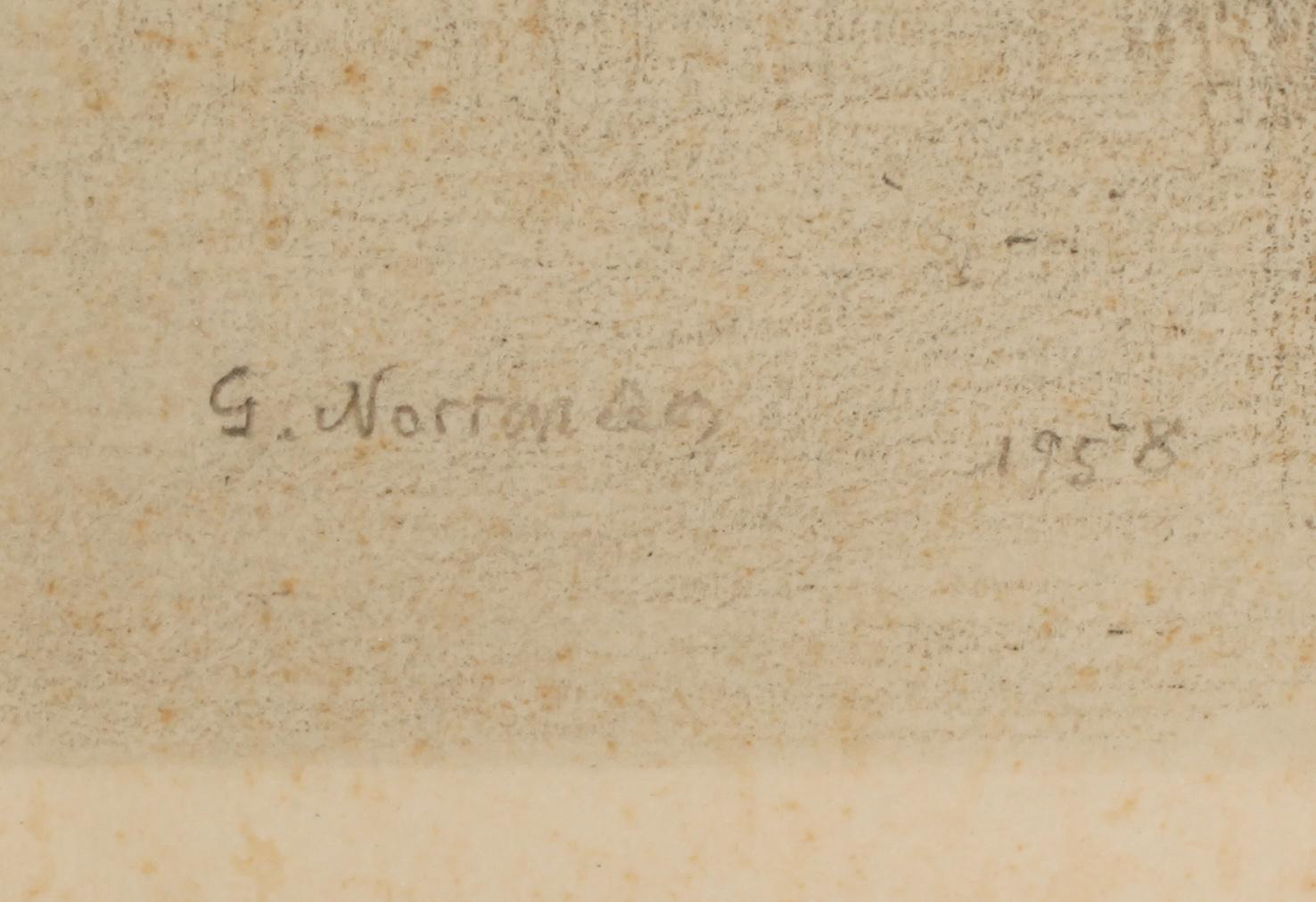 GUNNAR NORRMAN, blyerts, signerad och daterad 1958.