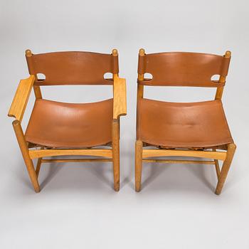 Børge Mogensen, stolar, 8 st, "Jagtspisestol" 3238, Fredericia Stolefabrik, Danmark.