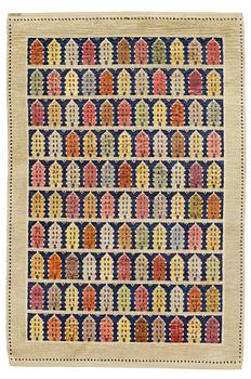 195. A carpet, knotted pile, ca 238 x 157,5-160,5 cm, Sweden the 1940's-50's, unsigned.