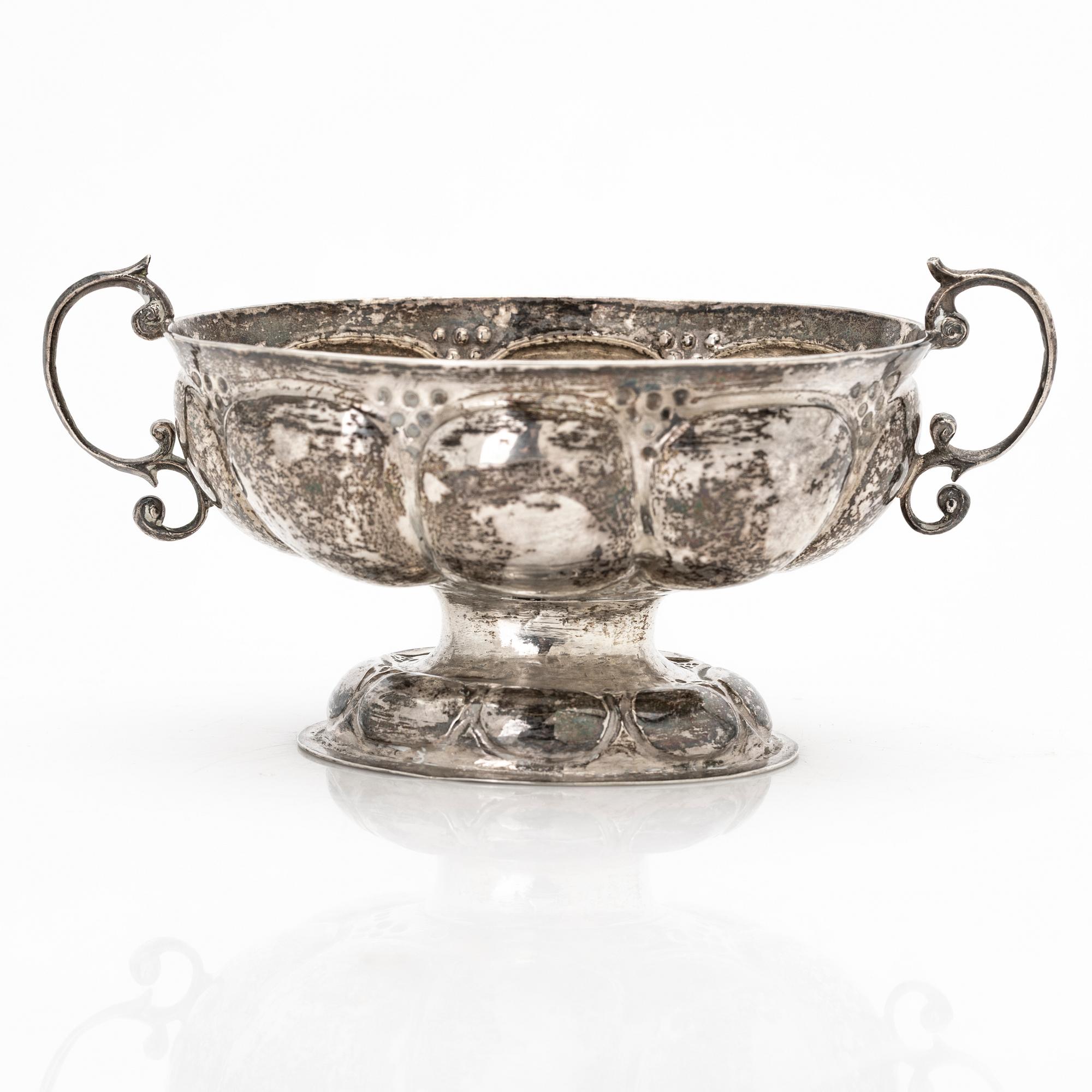 Silver brandy bowl, 19th century.