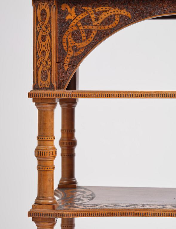 Cabinet, probably Norway, Old Norse style, late 19th century.