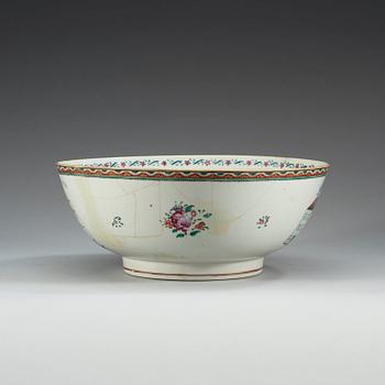 BÅLSKÅL, kompaniporslin. Qing dynastin, Qianlong (1736-95).