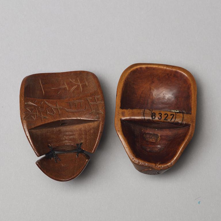 NETSUKE, trä. Japan, Meiji (1868-1912).