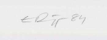 ESA RIIPPA, etsaus, signeerattu ja päivätty -84, numeroitu 32/100.