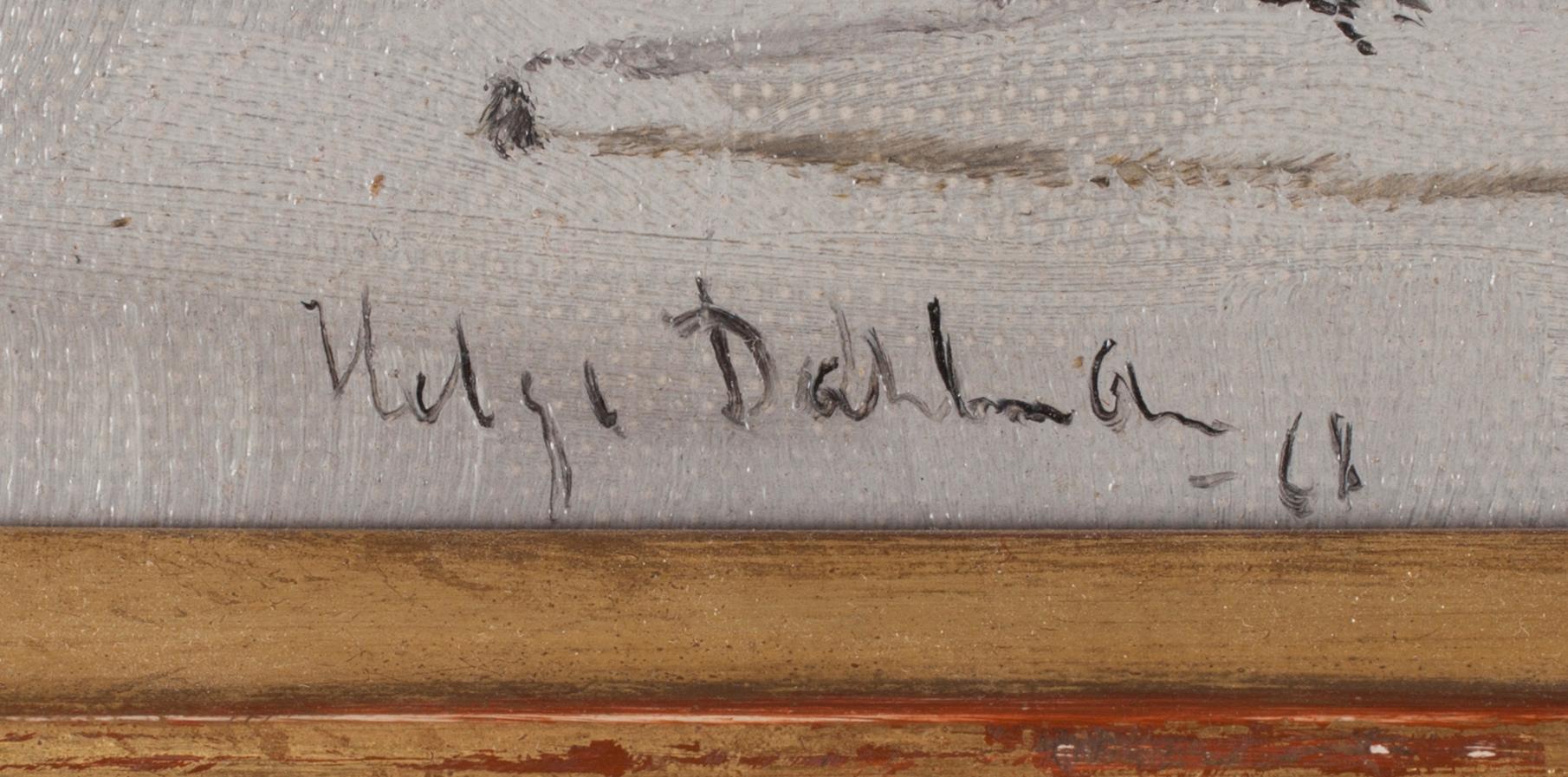 HELGE DAHLMAN, olja på duk, uppfodrad på skiva, signerad och daterad -68.