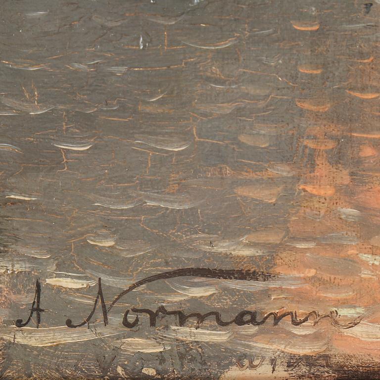 ADELSTEEN NORMANN, olja på duk, signerad A. Normann och otydligt daterad.